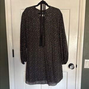 Black Floral caftan/cover-up